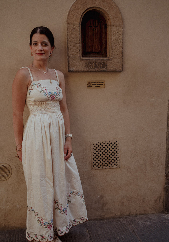 Embroidered Eyelet Dress