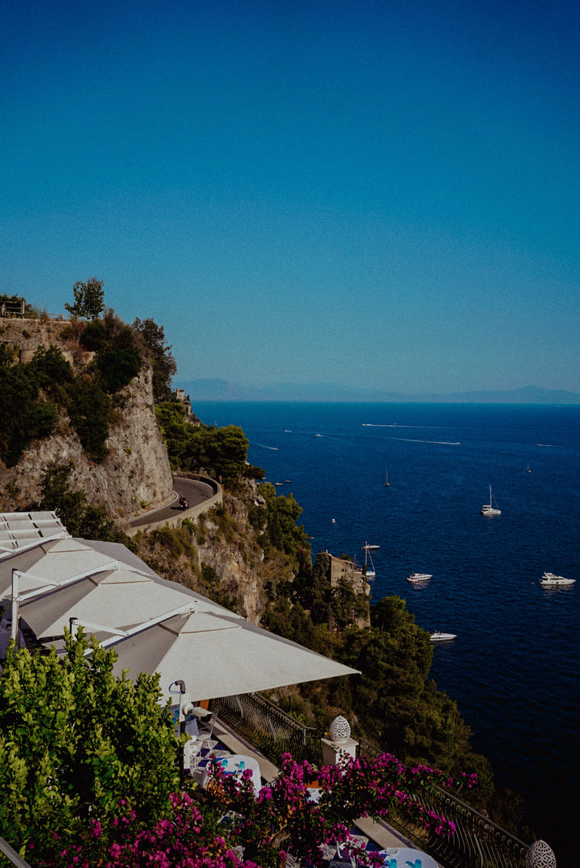 Summer in Capri Drop Waist Ruched Maxi Dress