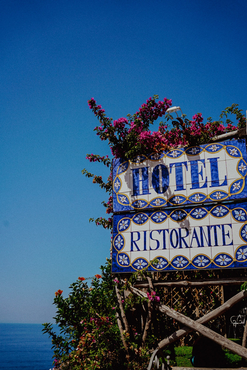 Navy Medallion High Rise Midi Skirt