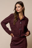 The Merlot Suede Jacket