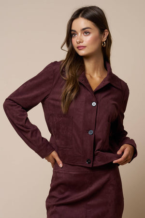 The Merlot Suede Jacket