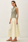 The Palazzo Pleat Midi Skirt
