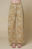 Sea Motif Barrel Pants
