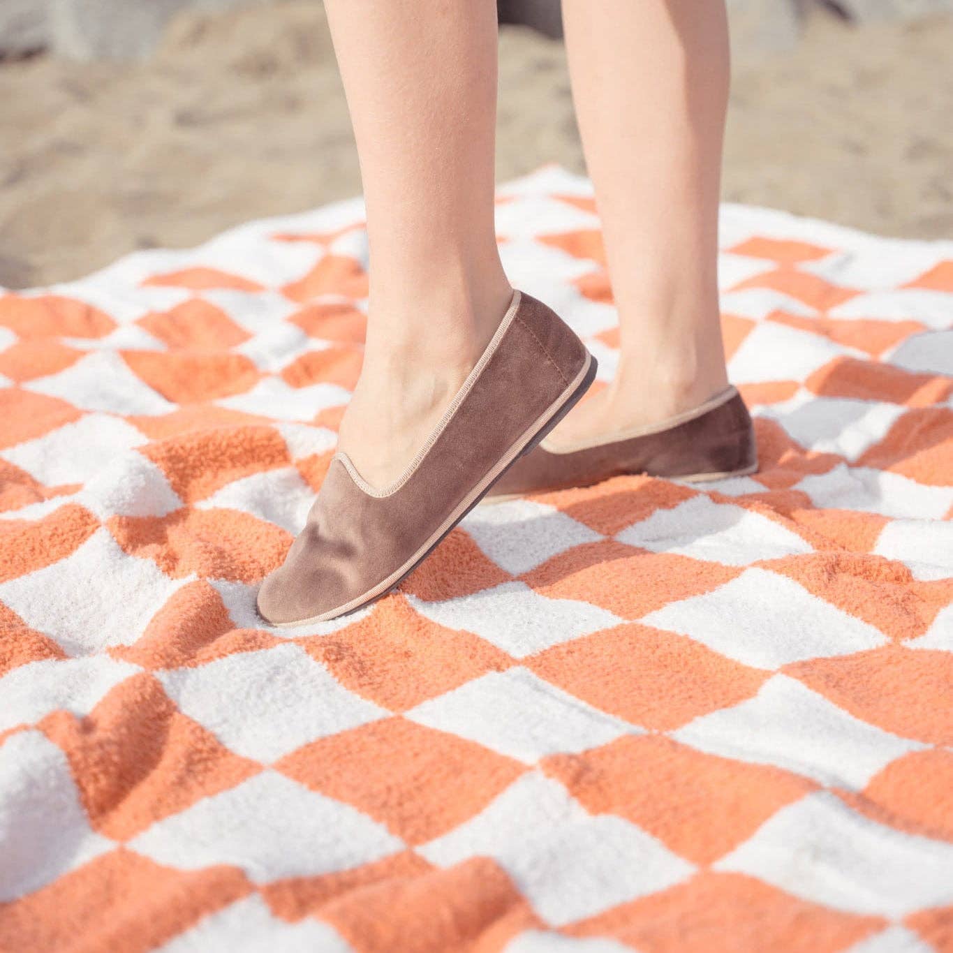 Venetian Slippers- Brown and Cream