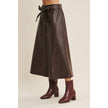 Cioccolato Faux Leather Skirt