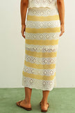 Lemon Cream Midi Skirt