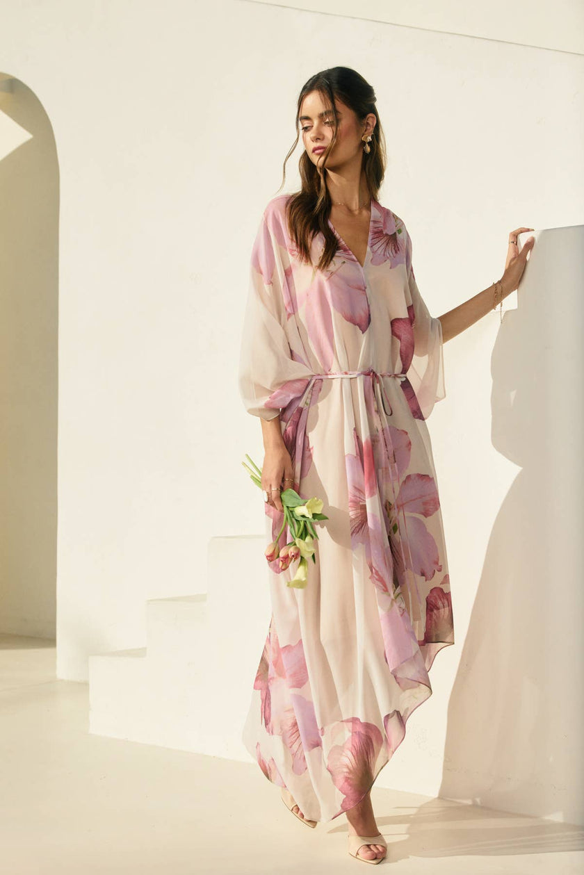 Laelia Orchid Kaftan Dress