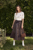 Cioccolato Faux Leather Skirt