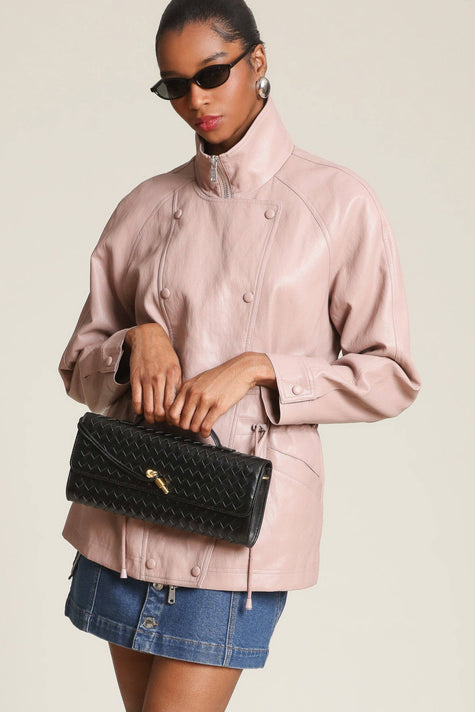 Honeysuckle Berry Leather Jacket