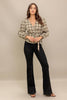 Plaid Flannel Wrap Blouse