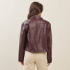 Vegan Leather Jacket | Bordeaux