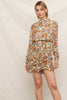 Long Sleeve Mock Neck Mini Dress