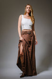 Plaid Elastic Back Maxi Skirt