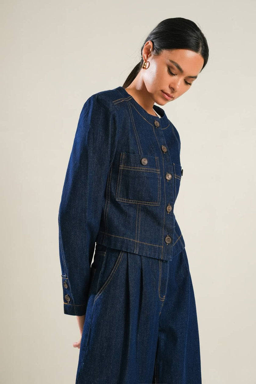 Cropped Denim Jacket