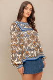 Printed Woven Top