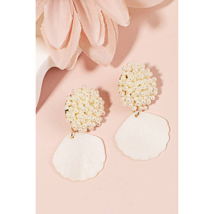 Cluster Pearls Seashell Charm