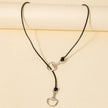 Horse Bit Pendant Leather Cord Necklace
