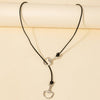 Horse Bit Pendant Leather Cord Necklace