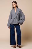Shawl Collar Wrap Knit Cardigan