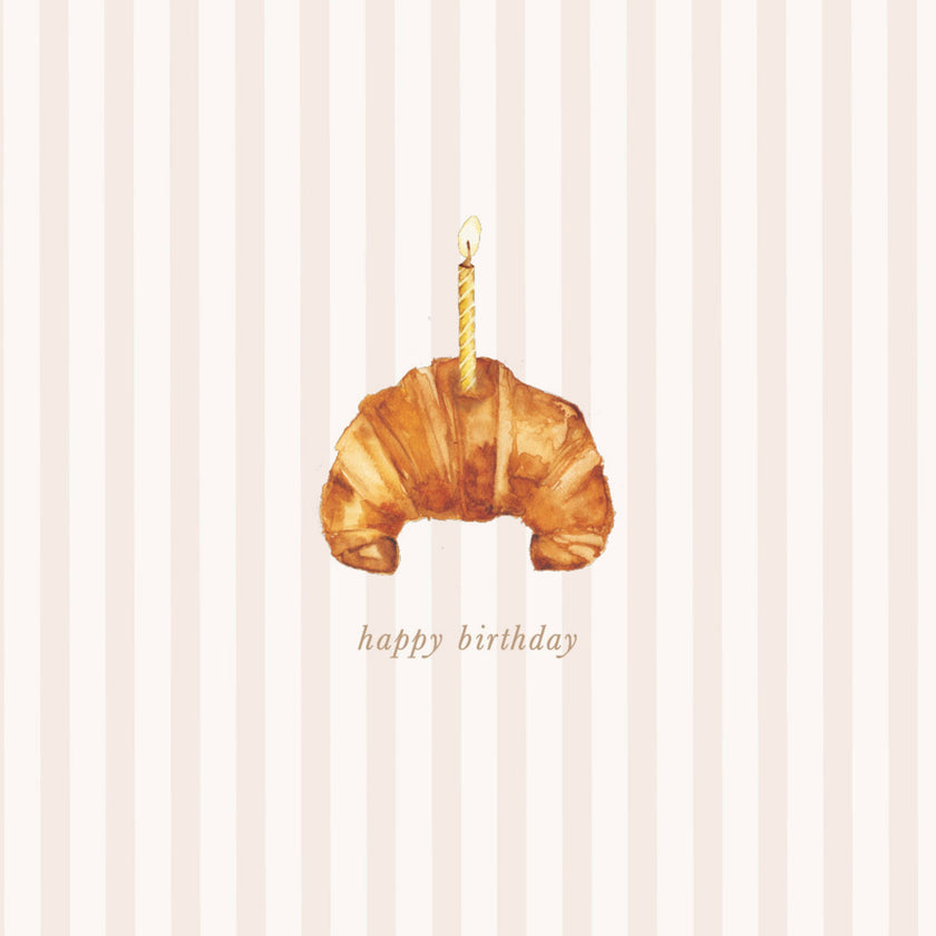 Happy Birthday Croissant Card
