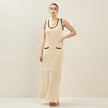 Contrast Trim Knit Maxi Dress