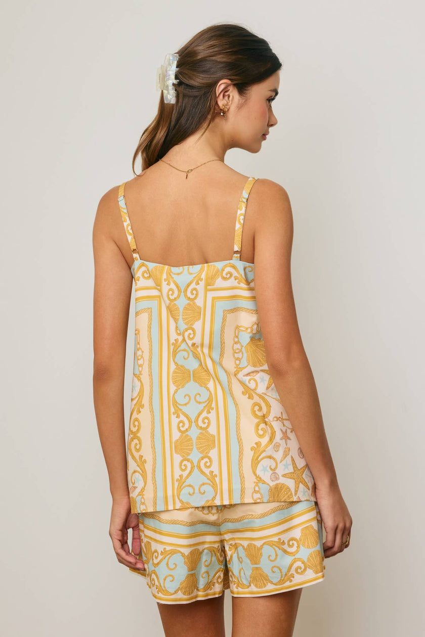 Ocean Heirloom A Line Cami Top