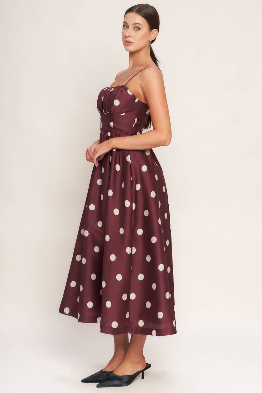 Polka Dot Midi Dress