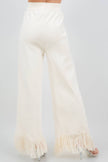 Fringe Bottom Hem Knit Pant