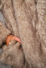 Two Tone Faux Fur Jacket