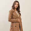 Vegan Suede Trench Coat