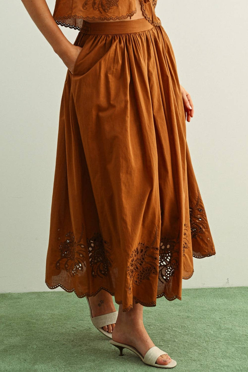 Terracotta Bloom Skirt