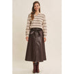 Cioccolato Faux Leather Skirt
