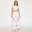 Heirloom Garden Embroidered Midi Skirt