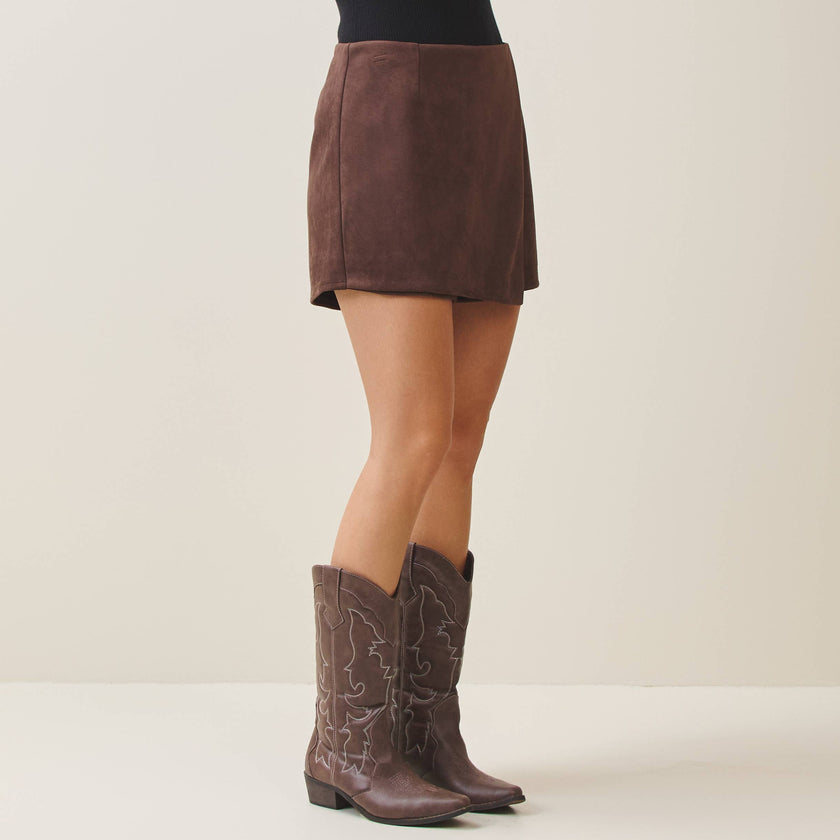 Vegan Suede Skort