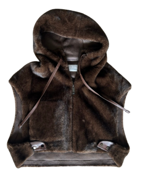 Faux Mink Hooded Vest