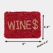 Wines Seed Beaded Coin Purse