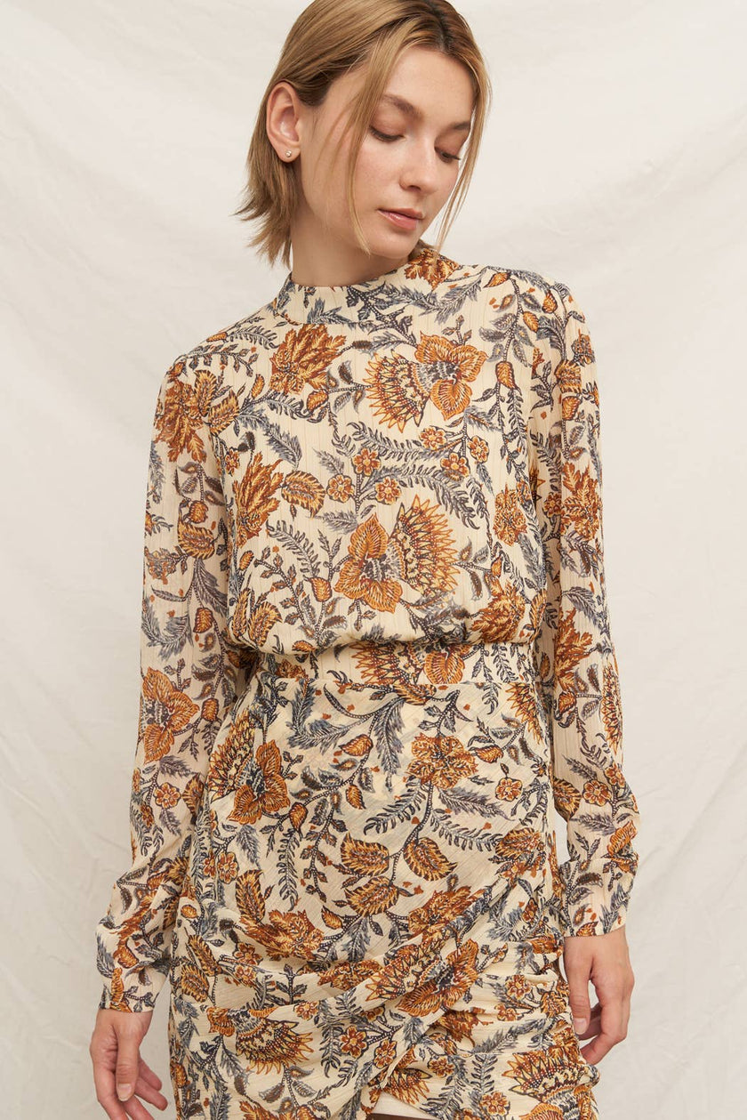 Long Sleeve Mock Neck Mini Dress