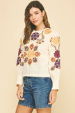 Floral Embroidered Blouse Top