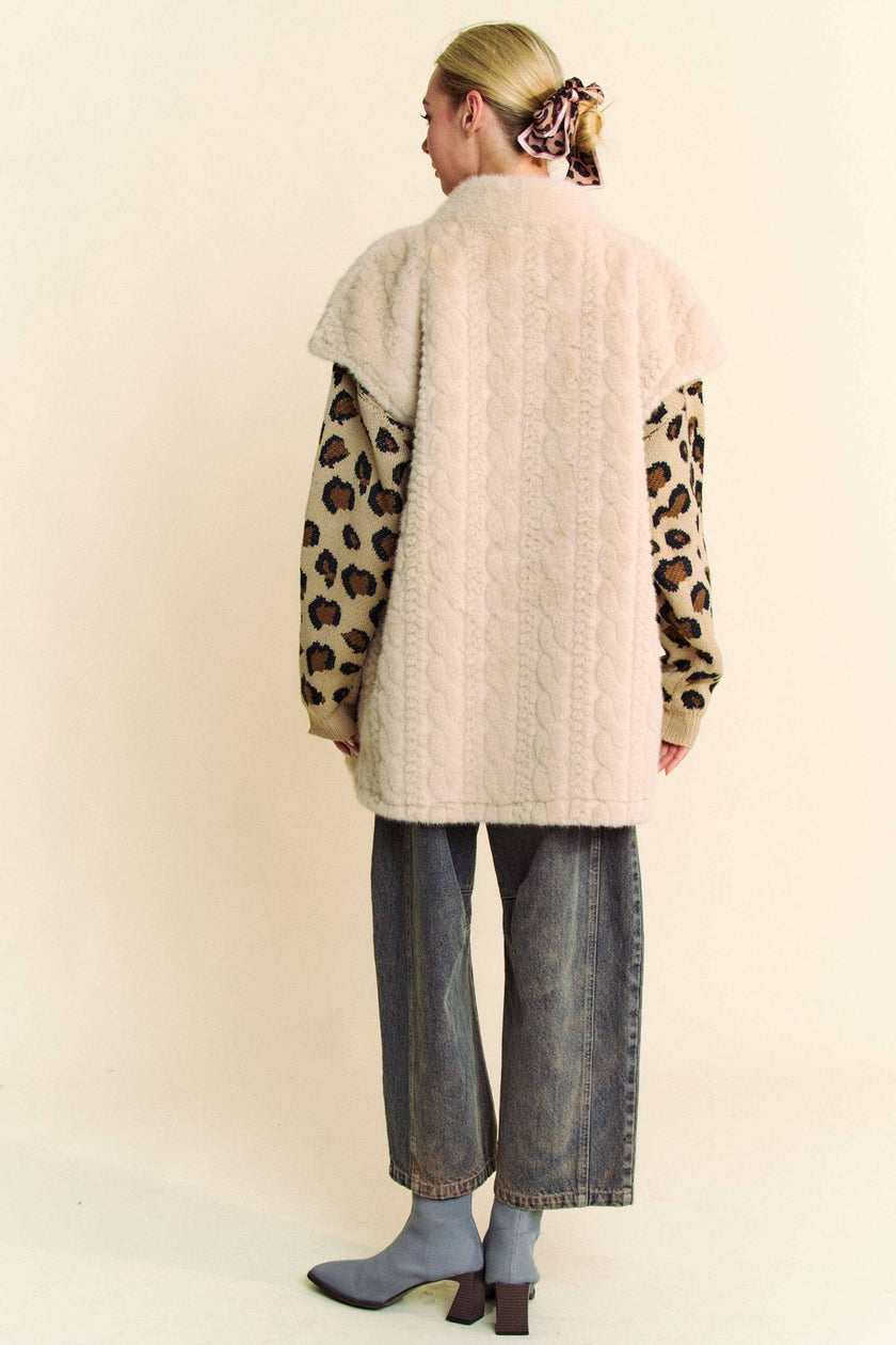 Ivory Faux Fur Vest