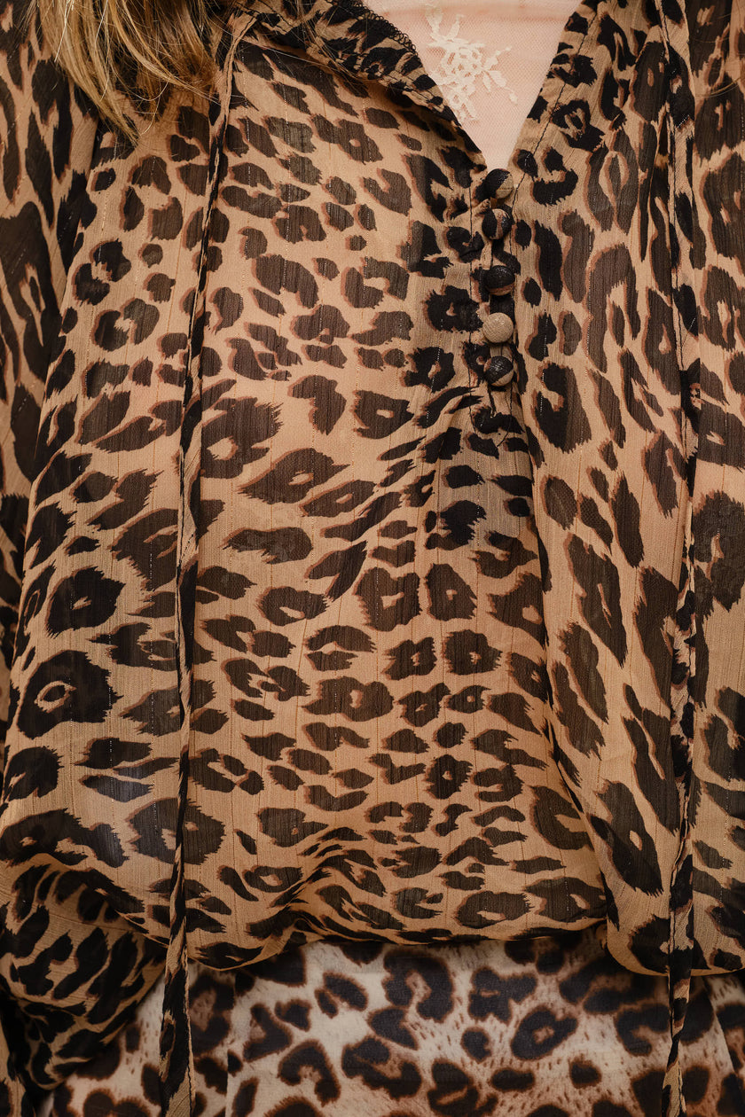Sheer Leopard Blouse