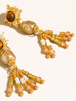 Lalique 18K Gold  Pearl Sunburst Earrings