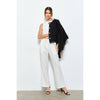 Lace Fringe Trim Pearl Button Cropped Jacket