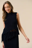 Tassel Trim Knit top