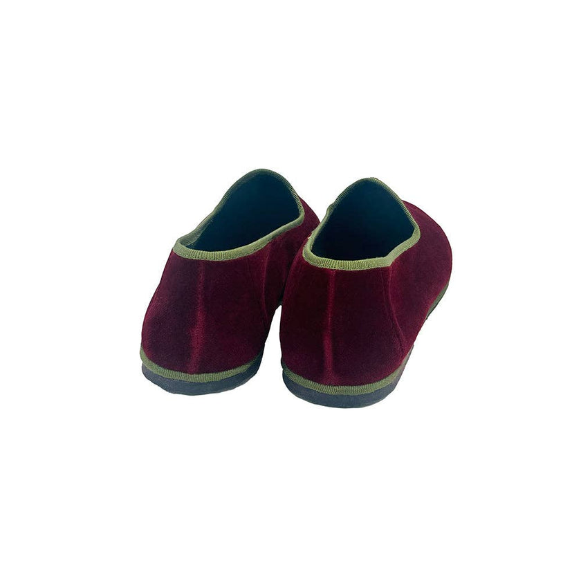 Venetian Slippers- Bordeaux and Chartreuse