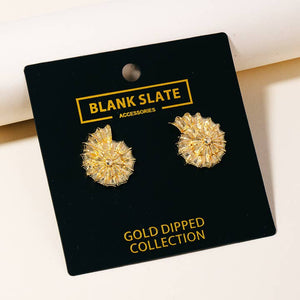 Gold Dipped Sea Shell Earrings