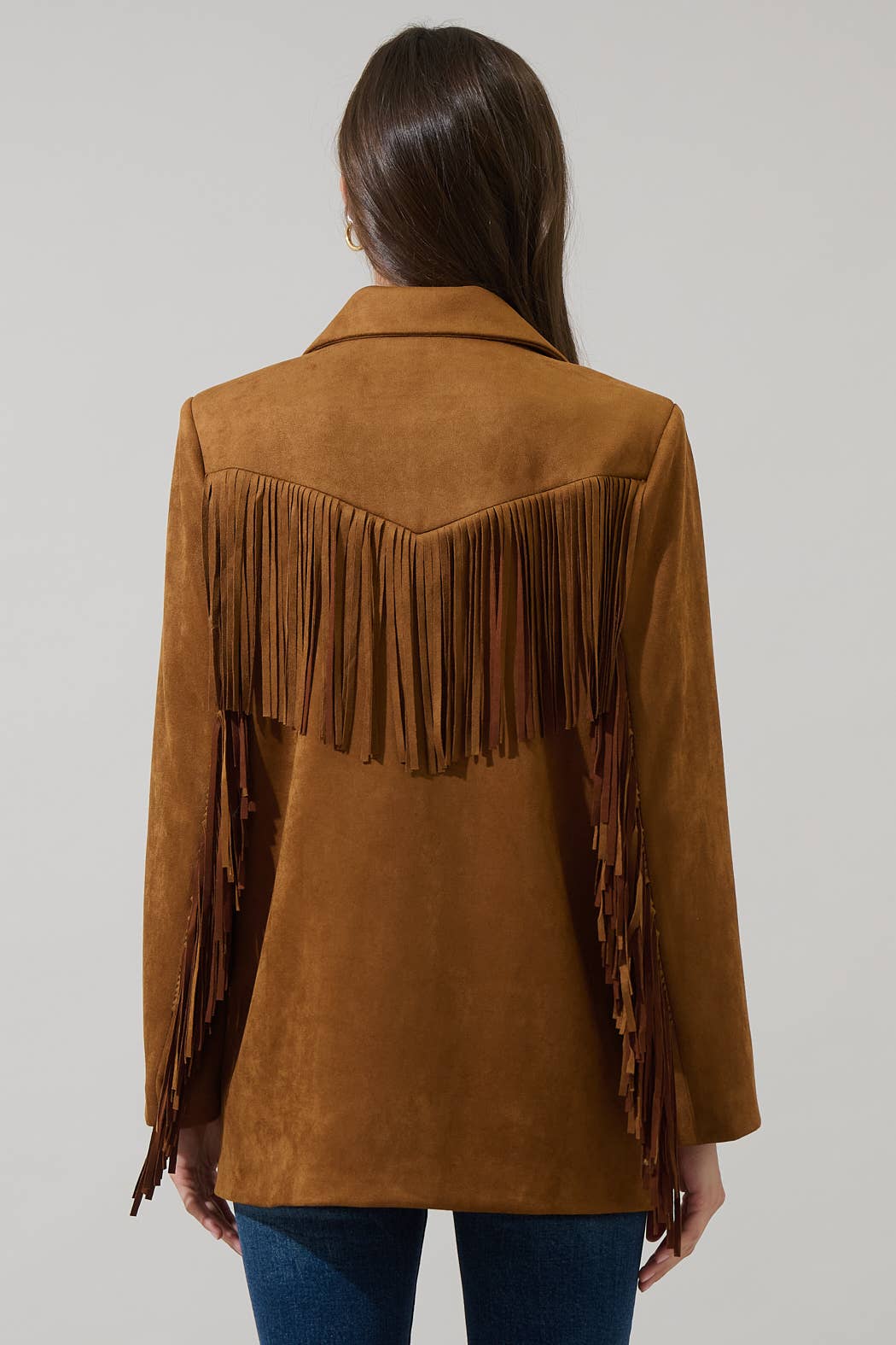 Rufina Fringe Collared Jacket