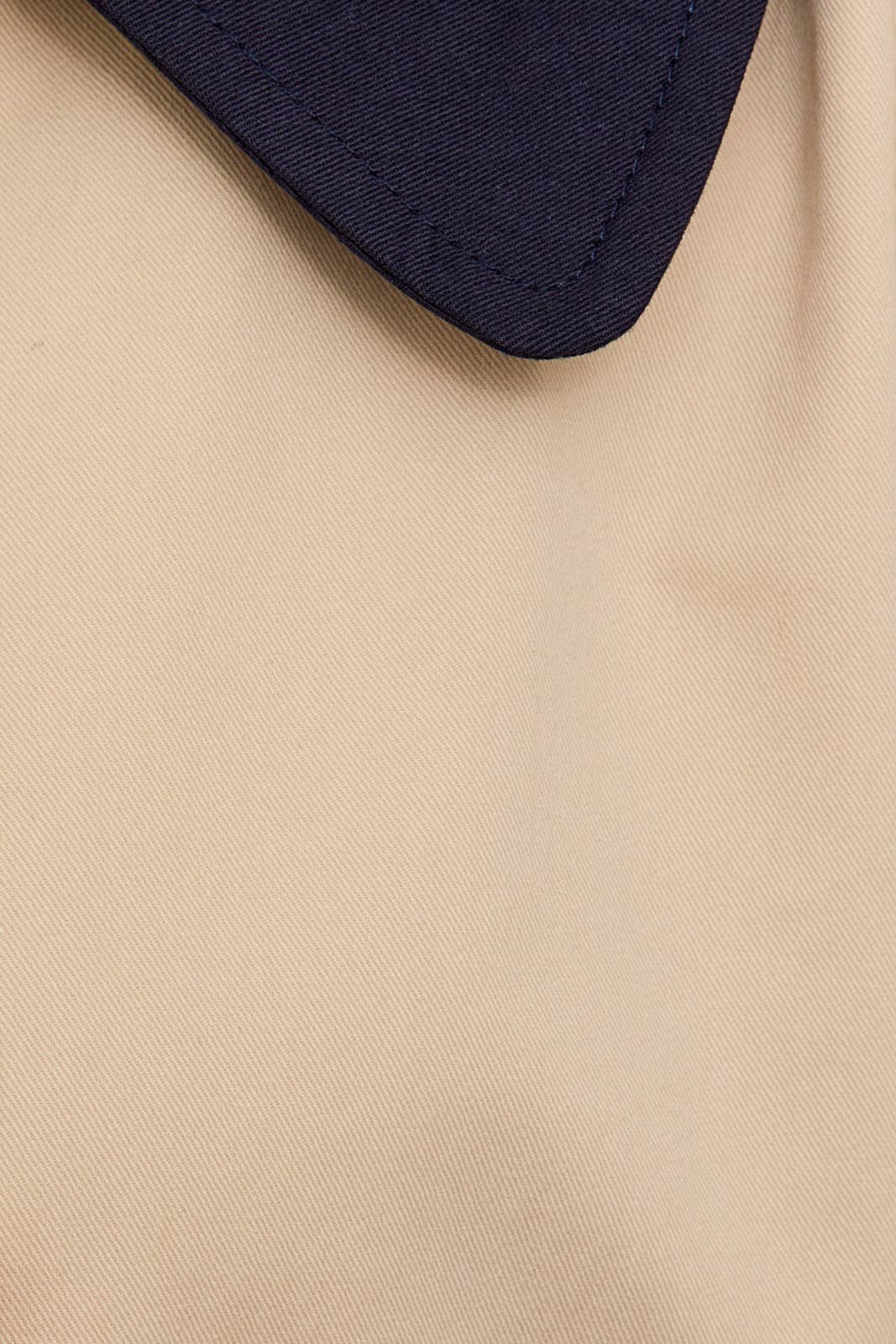 Raglan Sleeve Contrast Collar Oversized Trench
