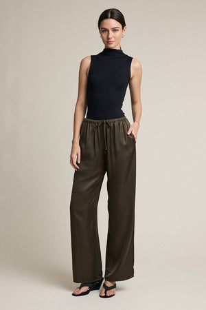 The Olive Grove Satin Pant