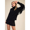 Fringe Whisper Turtleneck Sweater