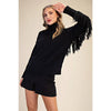 Fringe Whisper Turtleneck Sweater